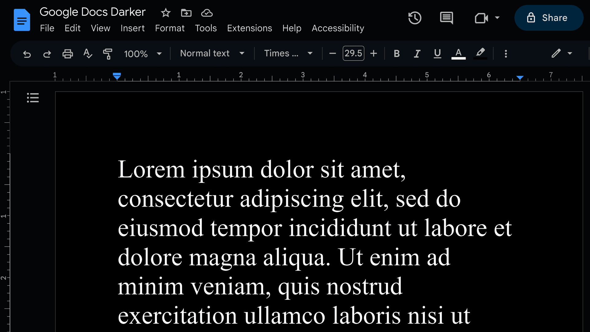 Google Docs Darker